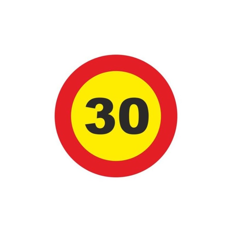 SEÑAL METAL CIRCULAR Ï50 OBRA 30KMS TR-301