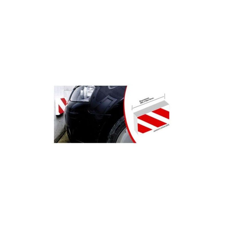 PARACHOQUE FRONTAL ESPUMA ADHESIVO 295 X 195 X 40MM BLANCO ROJO