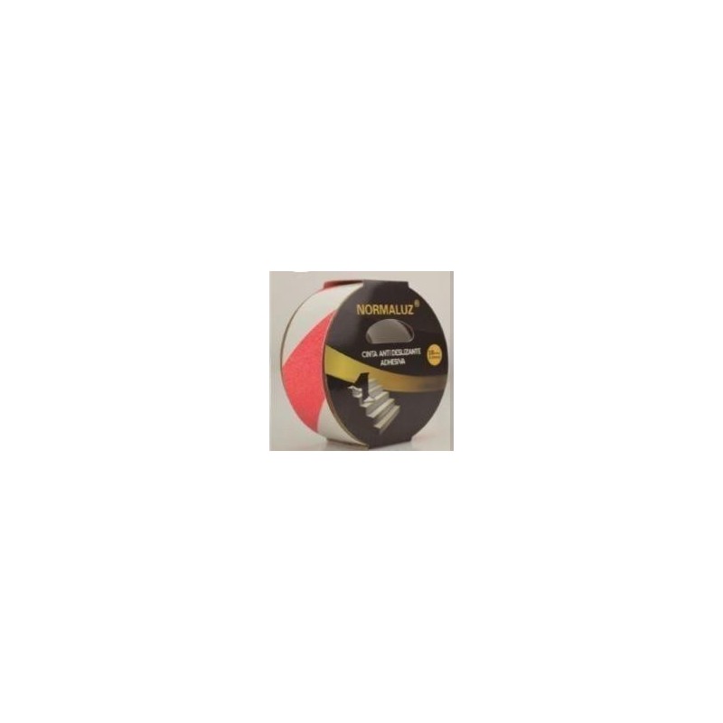 CINTA ANTIDESLIZANTE BLANCA ROJA 50MM X 10MTS.