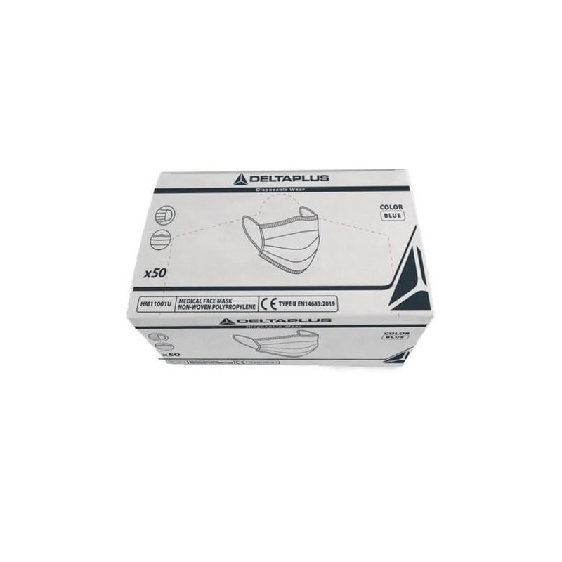 MASCARILLA FACIAL QUIRÚRGICA TIPO II - EN14683 CAJA 50 PIEZAS