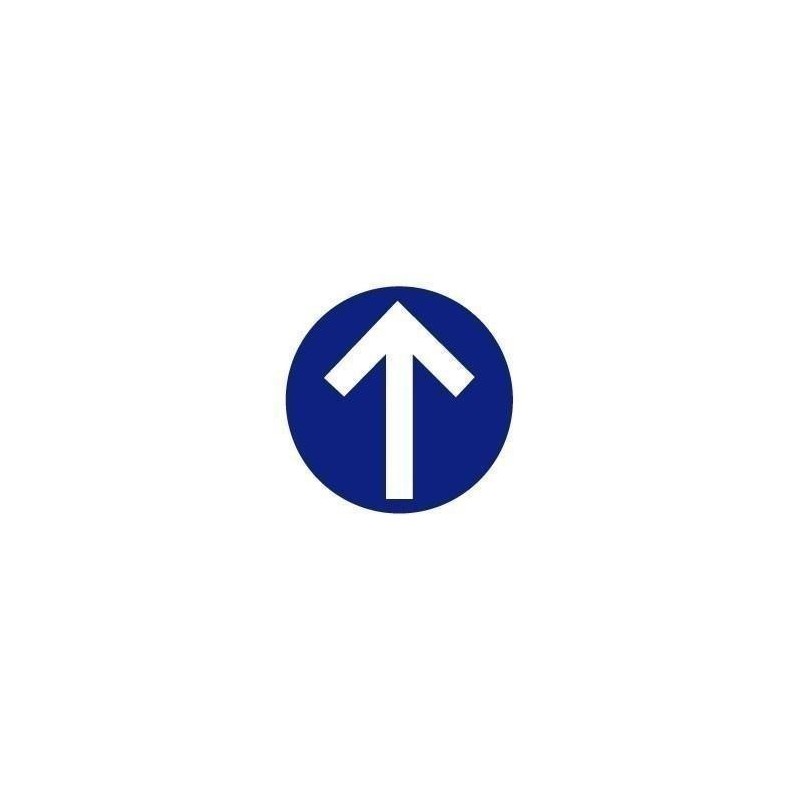 SEÑAL ADHESIVA 21CM DIAM. ''CIRCULO FLECHA''