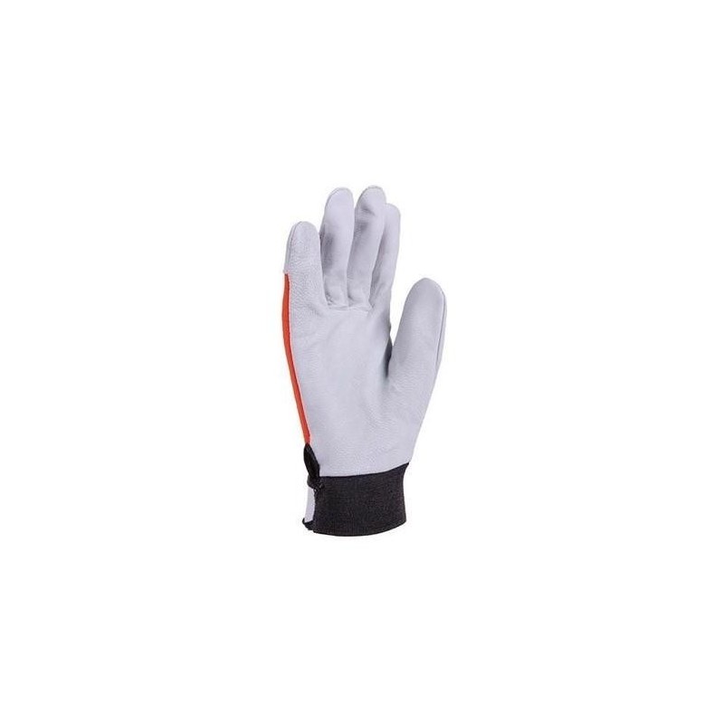 GUANTE PIEL FLOR CABRA ECOVEL DORSO ALGODÓN CON VELCRO TALLA 9