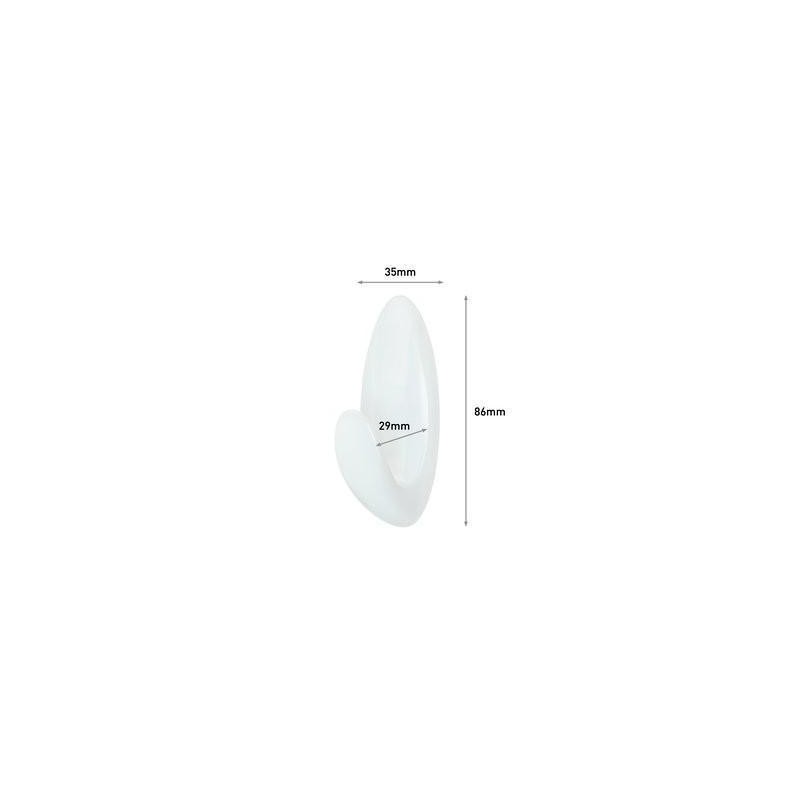 GANCHO MEDIANO PARA BAÑO COMMAND BLANCO 2 PIEZAS