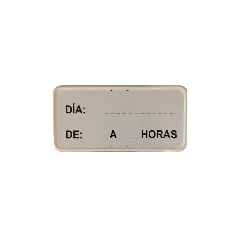 PLACA COMPLEMENTARIA 40X20 CM C/TEXTO