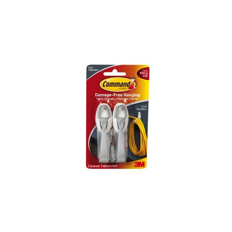 GANCHO AGRUPACABLES COMMAND BLANCO 2 PIEZAS