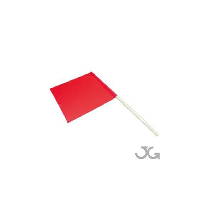 BANDERA ROJA 50X50 C/PALO 1 MTO.