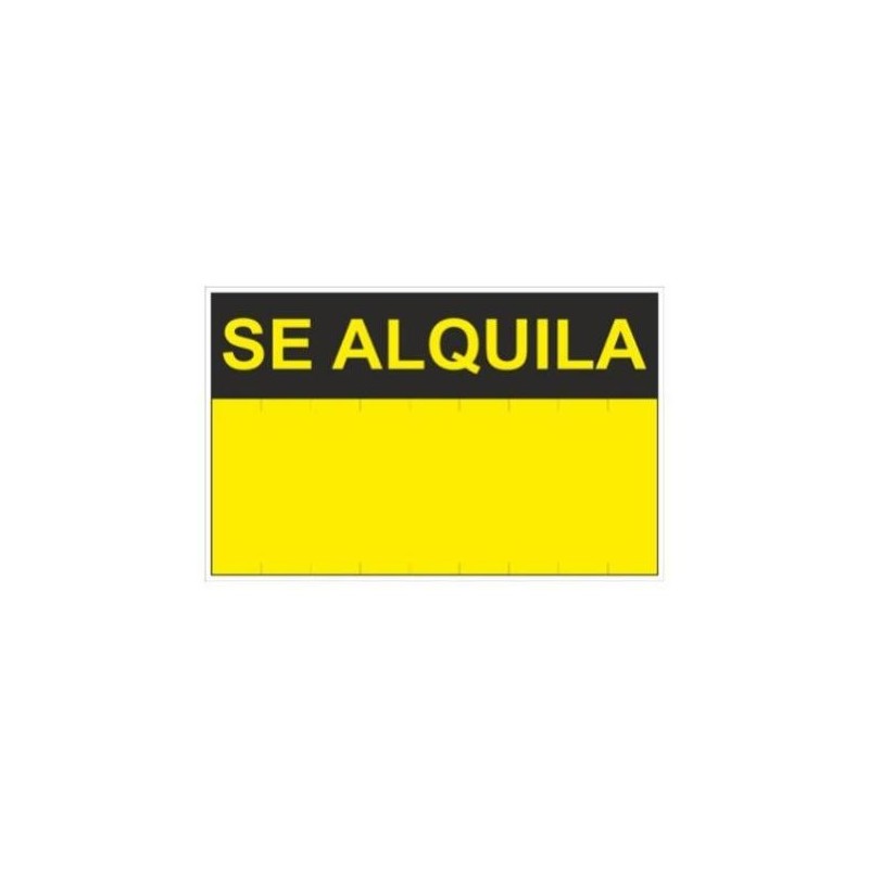 CARTEL PVC 45 X 35 SE ALQUILA