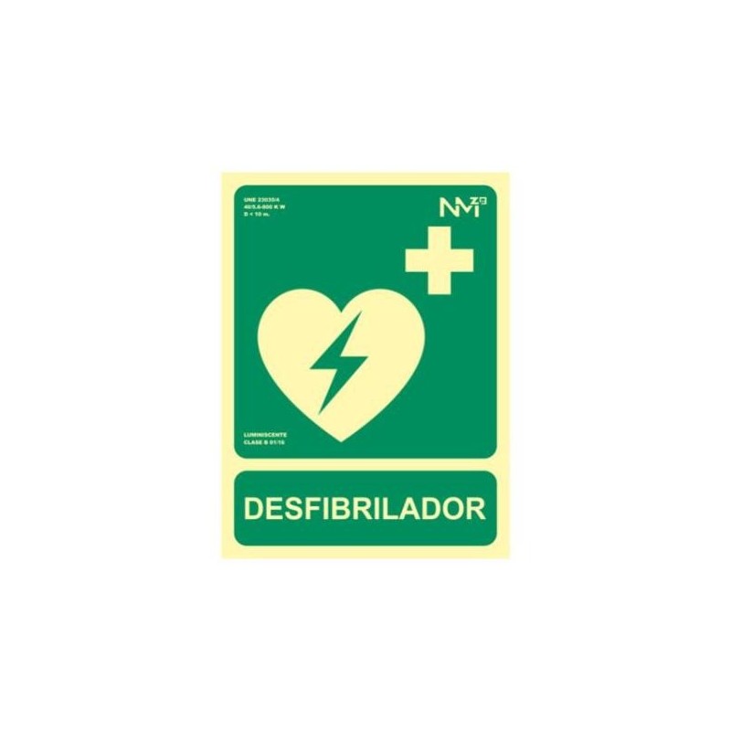 SEÑAL FOTOL.30X21 ''DESFIBRILADOR''