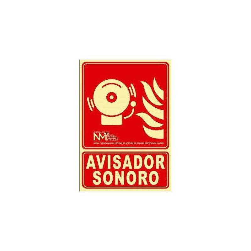 SEÑAL FOTOL.21X30  ''AVISADOR SONORO''