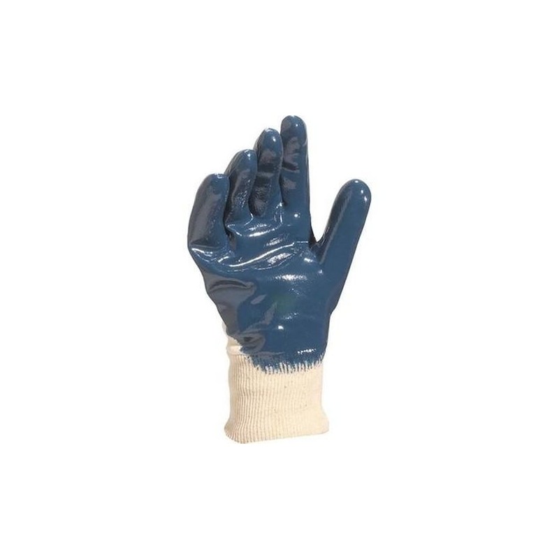 GUANTE NITRILO DORSO AERATO PUÑO ELASTICO EN388 3,1,1,1,X TALLA 9