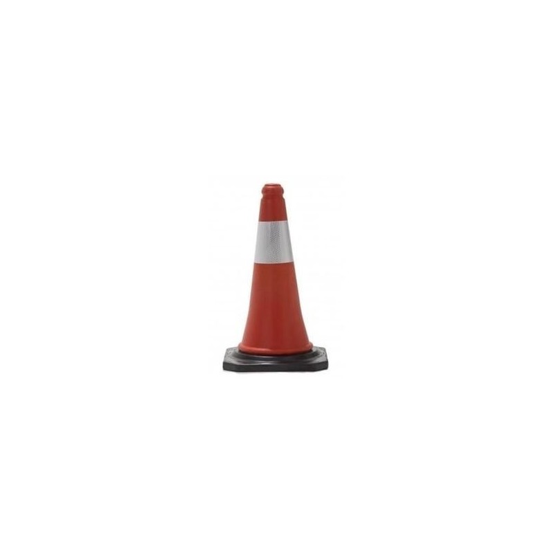 CONO SEÑALIZACION 50CM BASE DE GOMA CONO PVC NARANJA