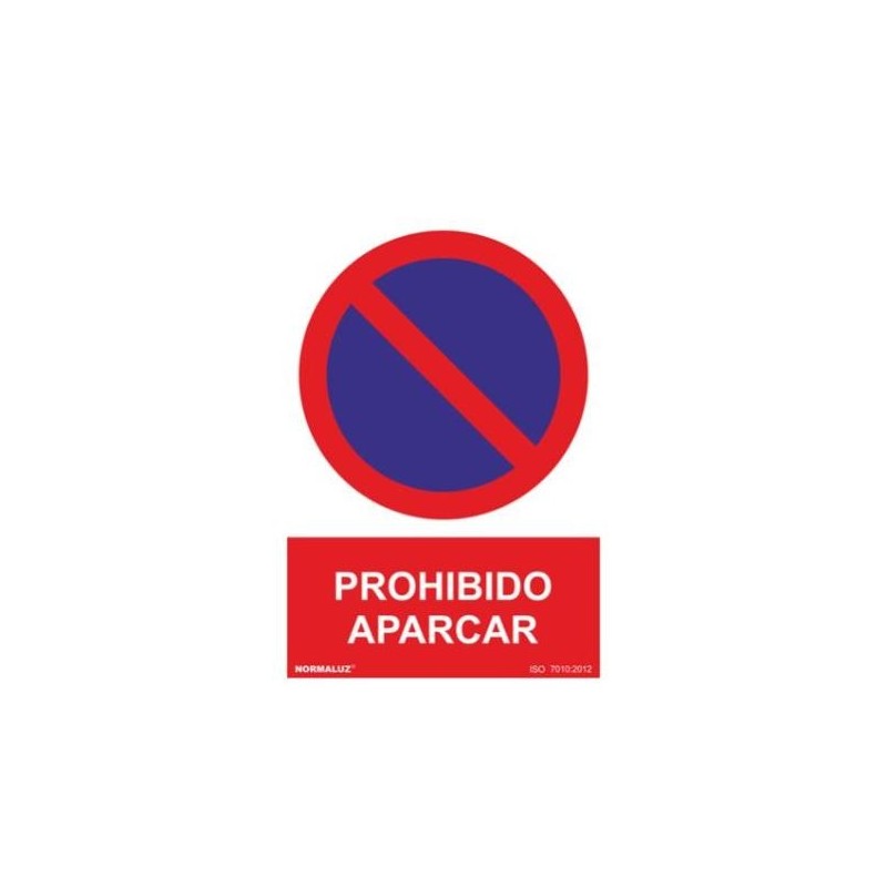 SEÑAL ADHESIVA 21 X 30 ''PROHIBIDO APARCAR''