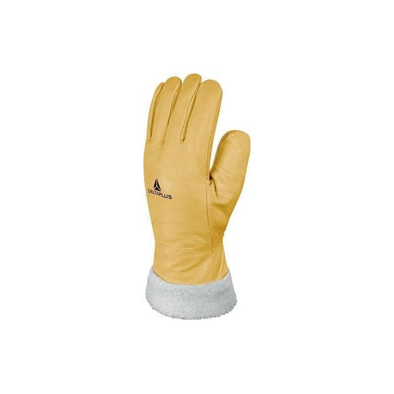 GUANTE FRÍO PIEL FLOR FORRADO AMARILLO EN420, EN511, EN388 2,1,3,2,X TALLA 10