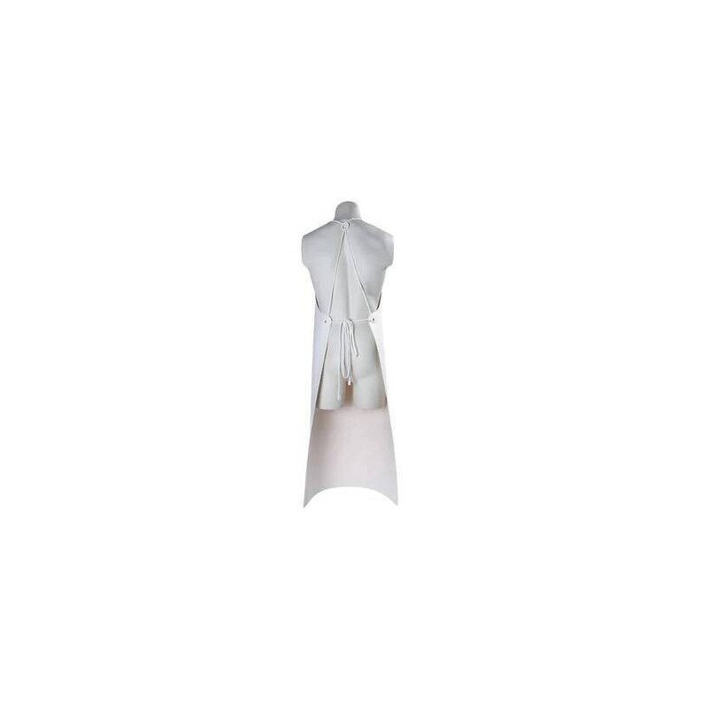DELANTAL K20 114x70 cmts. PVC ARNÉS CINTA BLANCO TRIVI