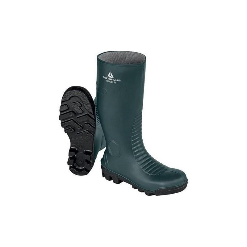 BOTA AGUA PVC PUNTERA PLANTILLA ACERO S5 VERDE