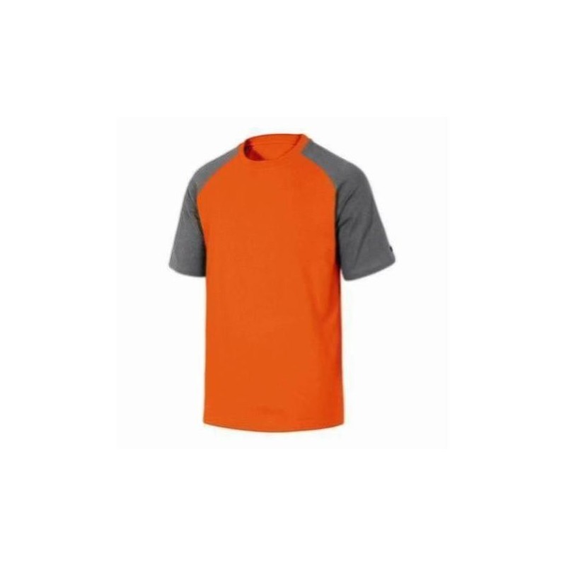CAMISETA GENOA 100% ALGODÓN GRIS NARANJA