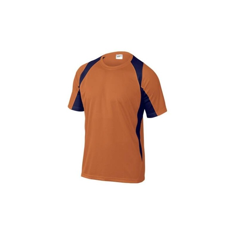 CAMISETA BALI BICOLOR NARANJA MARINO . .