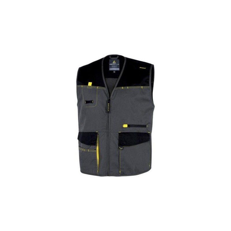 CHALECO DMACH GRIS AMARILLO . .