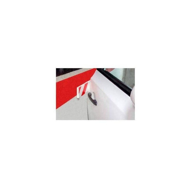 PARACHOQUE PLANO AUTOADHESIVO 400X80X15 MM ROJO/BLANCO