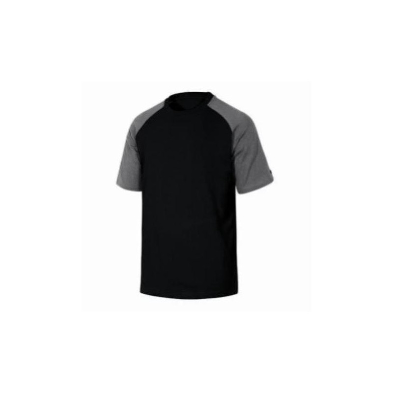 CAMISETA GENOA 100% ALGODÓN NEGRO / GRIS