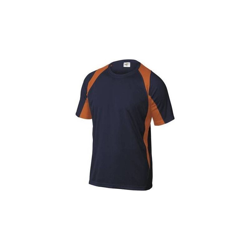 CAMISETA BALI BICOLOR MARINO NARANJA
