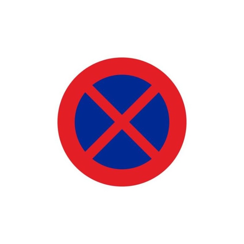 SEÑAL METAL 50 ESTACIONAR Y PARAR PROHIBIDO R-307
