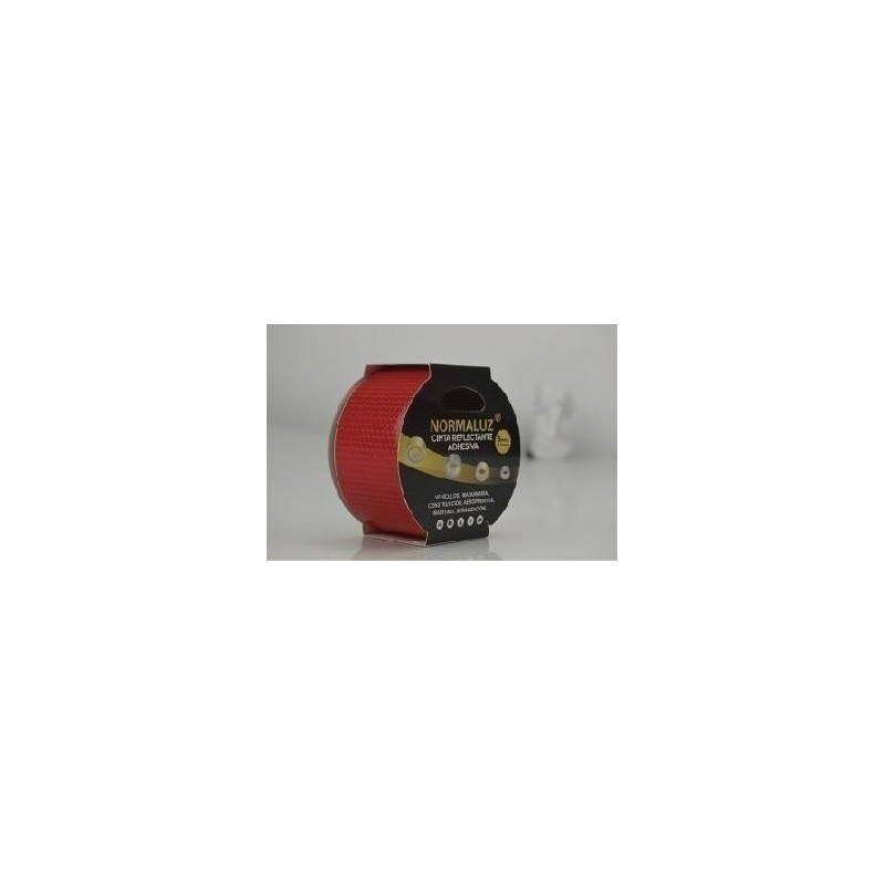 CINTA SEÑ.ADHESIVA REFLECTANTE ROLLO 50MM X 5 MTS. ROJA