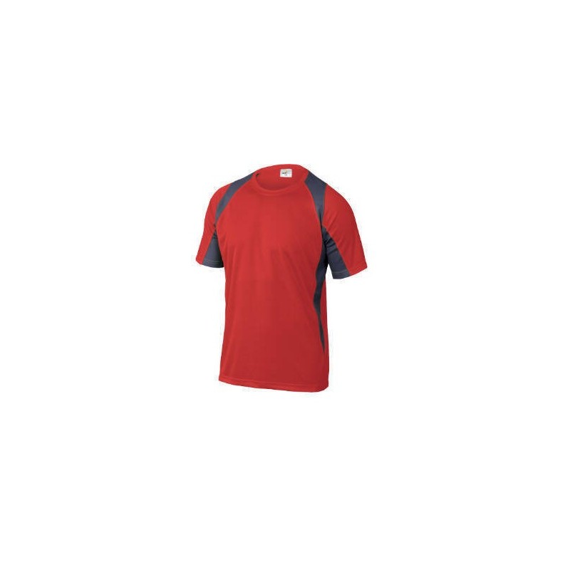 CAMISETA BALI BICOLOR ROJO GRIS . .