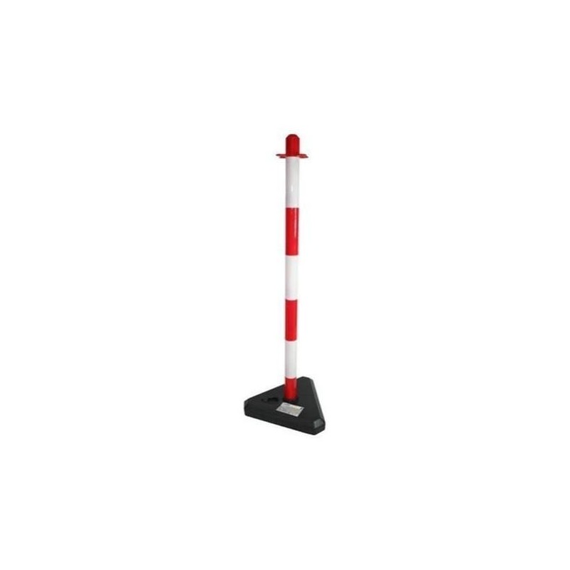 POSTE PARA CADENA BASE RELLENABLE ROJO/BLANCA 0,90 METROS