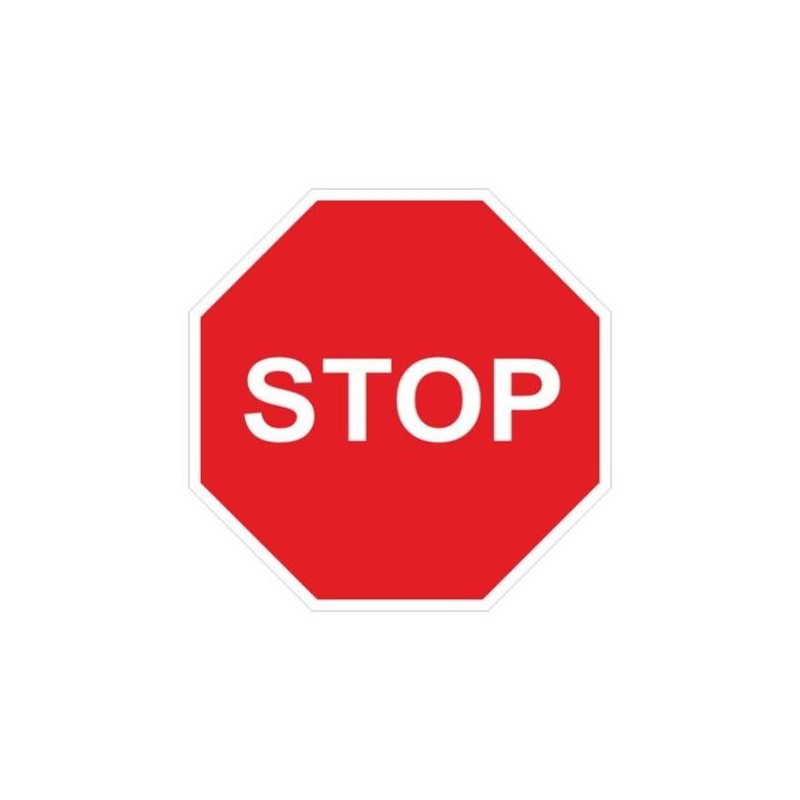 SEÑAL METAL STOP R-2