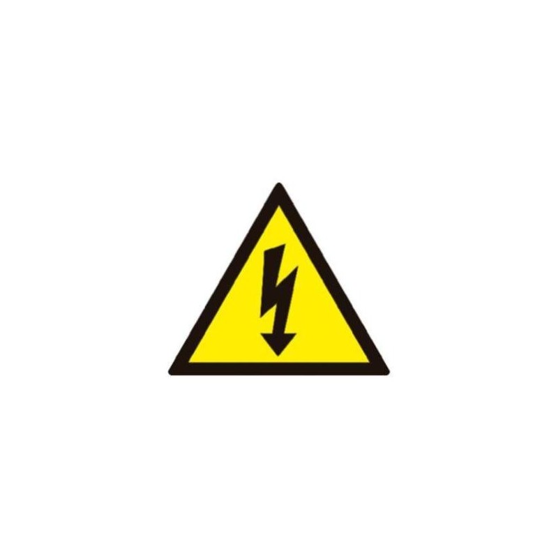 TRIANGULO RIESGO ELECTRICO TROQ. 15CMTS. ADHESIVO