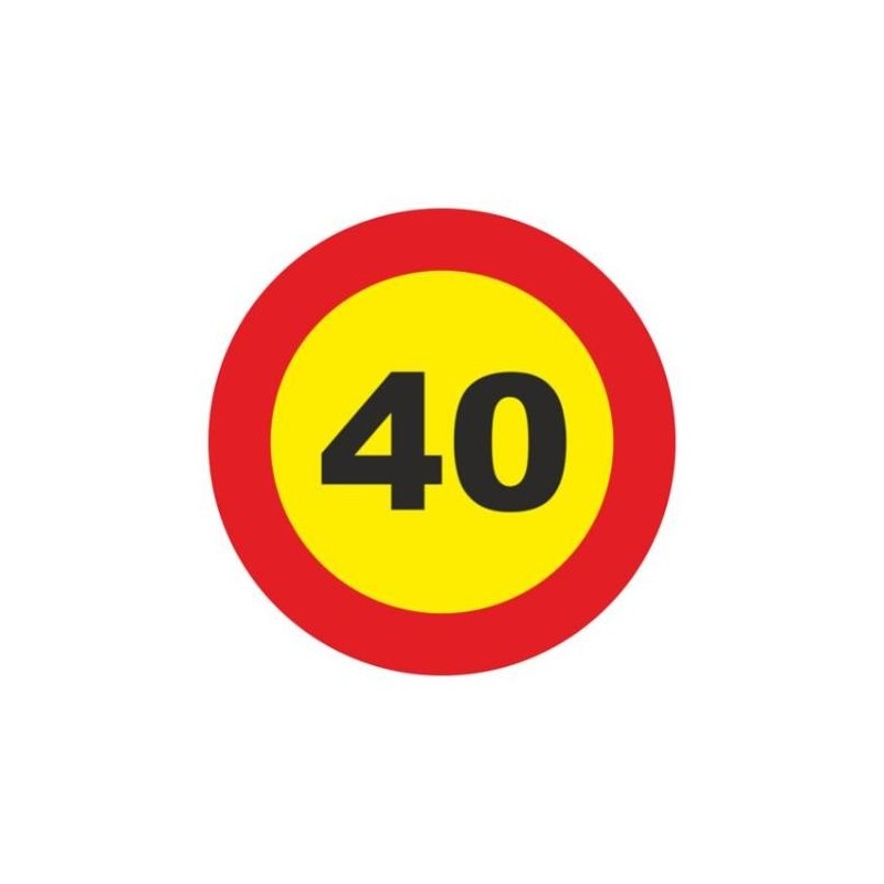 SEñAL METAL 50 OBRA 40 KMS TR-301