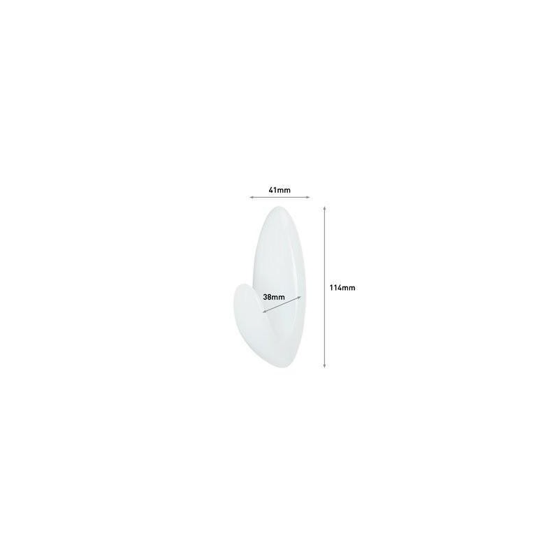 GANCHO GRANDE PARA BAÑO COMMAND BLANCO