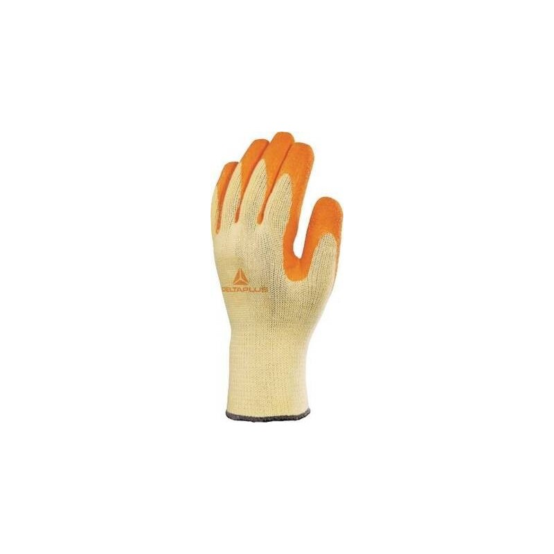 GUANTE LATEX BASE 50% ALGODON 50% POLIESTER NARANJA BLISTER EN388 2,1,4,2,Xo