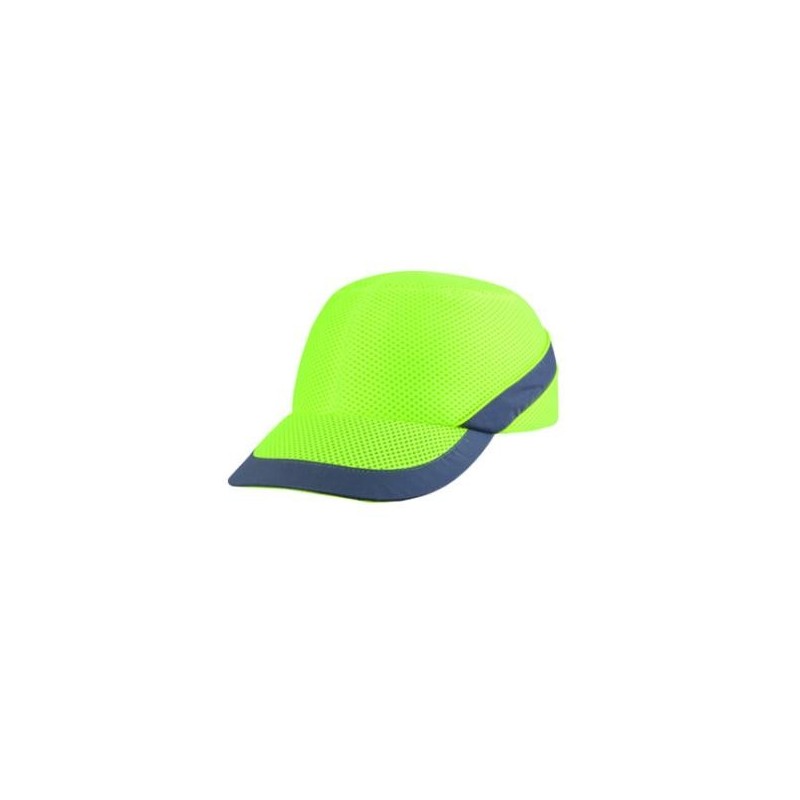 GORRA ANTIGOLPE VISERA 7cm VENTILADA ALTA VISIBILIDAD AMARILLO