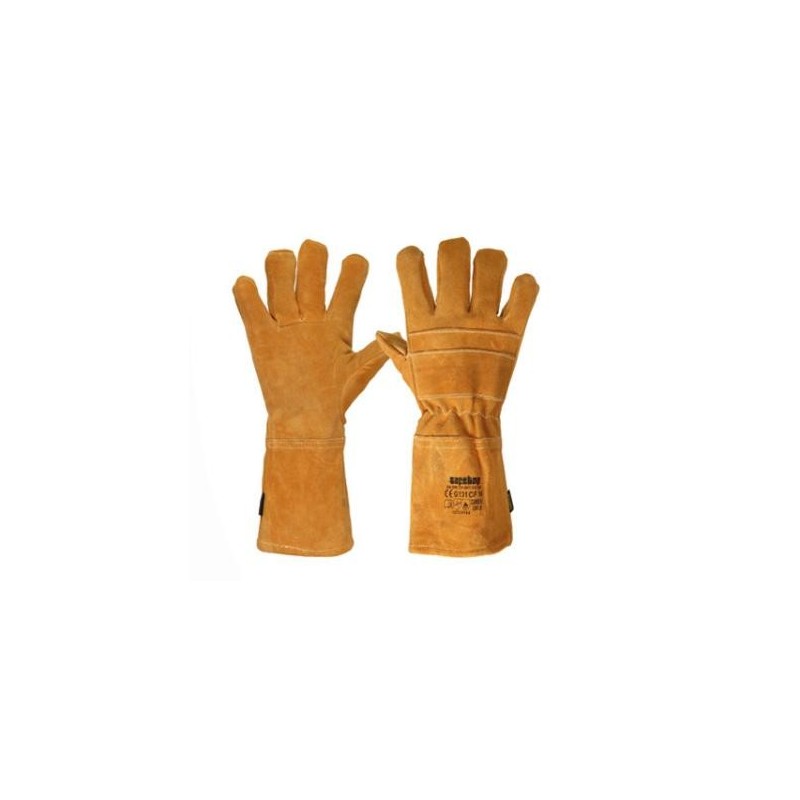 GUANTE SOLDADOR CAMDEN KAKI 35 CMS DOBLE FORRO