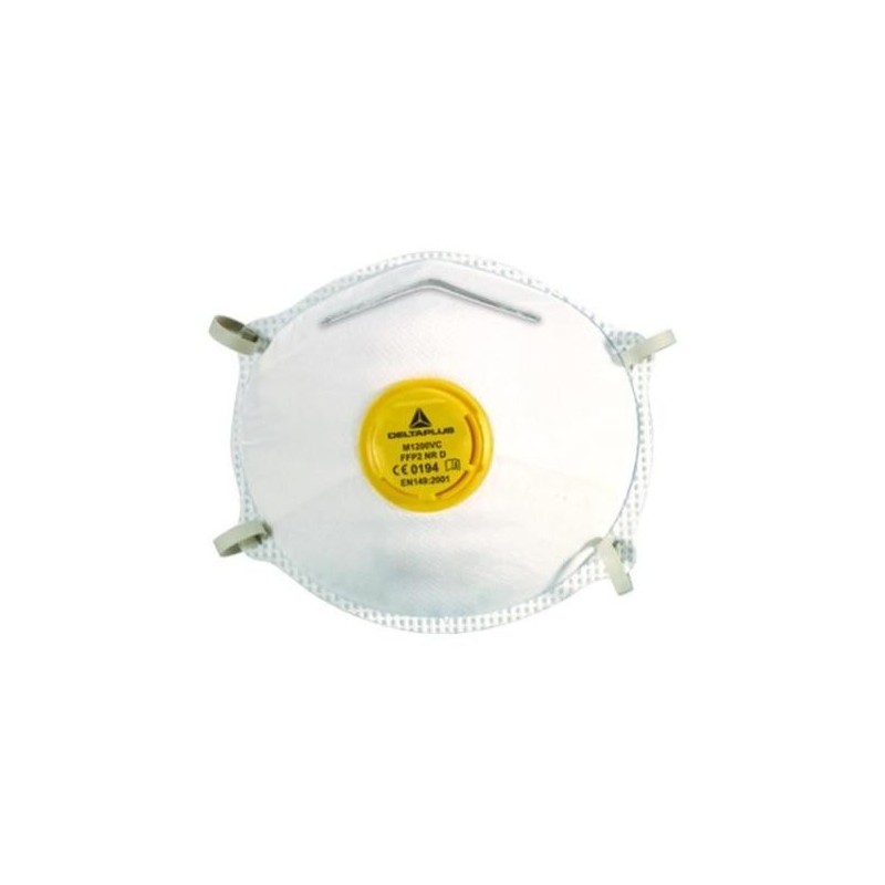 MASCARILLA FFP2 C/VALVULA CONVEXA. CAJA 10 PIEZAS . .