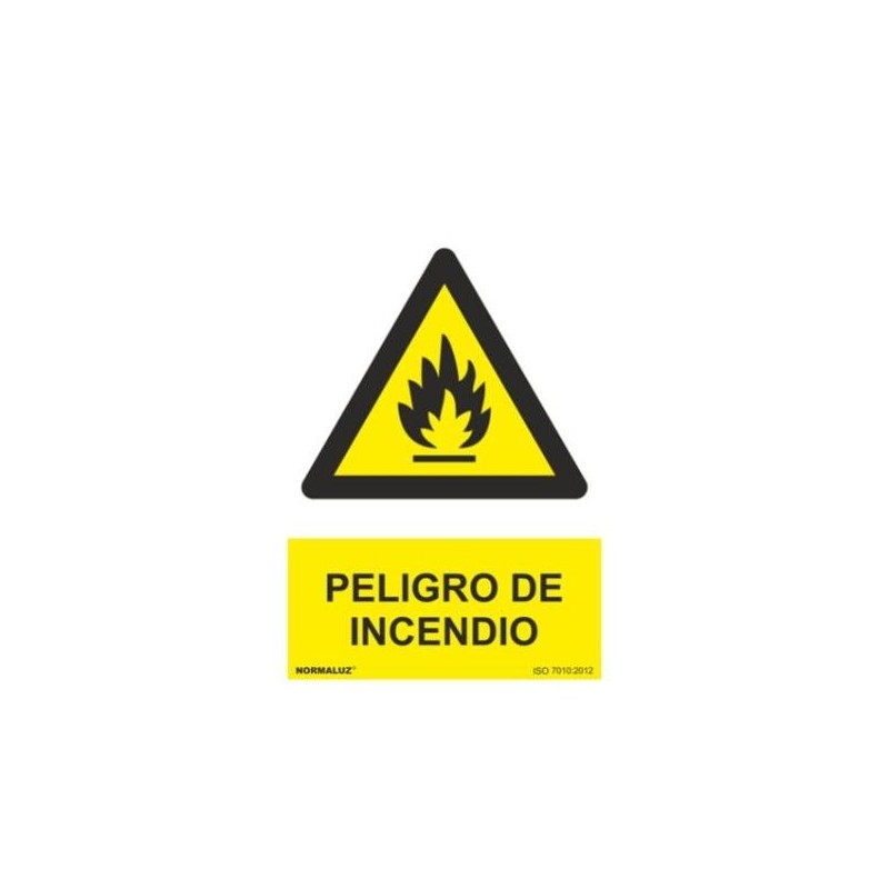 SEÑAL PVC 21 X 30 ''PELIGRO DE INCENDIO''