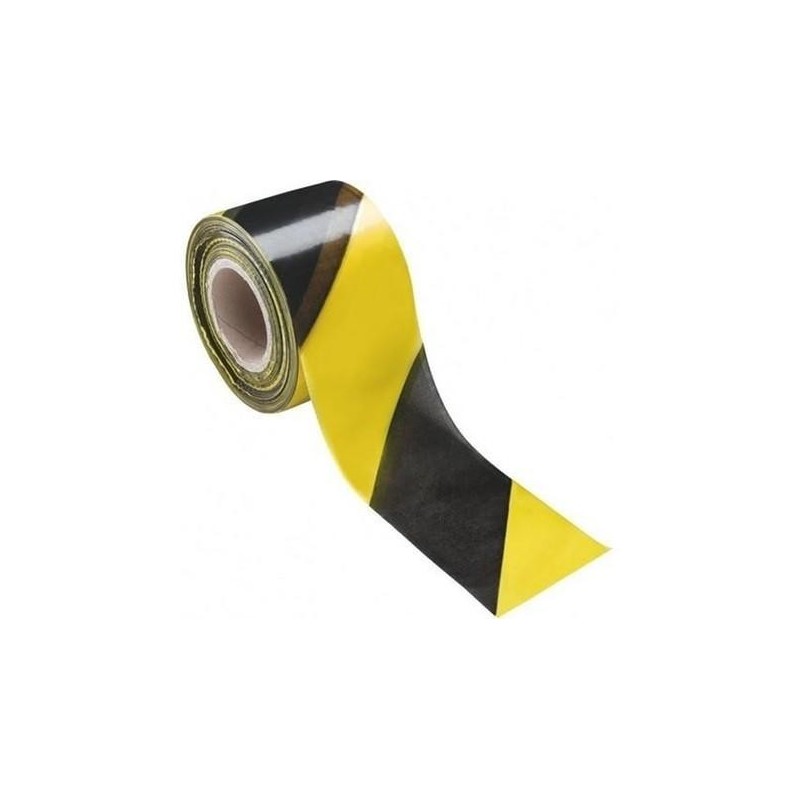 CINTA SEÑALIZACIÓN 100MM X 200MTS. AMARILLA/NEGRA