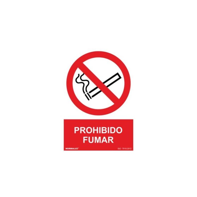 SEÑAL PVC 21 X 30 ''PROHIBIDO FUMAR''
