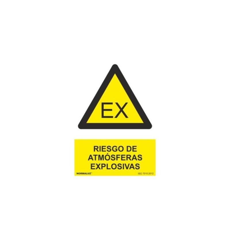 SEÑAL PVC 21 X 30 ''PELIGRO ATMOSFERA EXPLOSIVA''