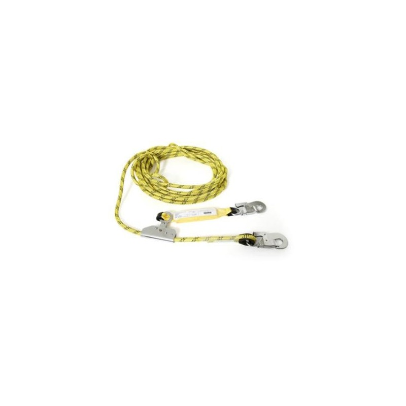 LINEA DE VIDA VERTICAL 12MM C/ANTICAIDA Y ABSORBEDOR 50 MTS.