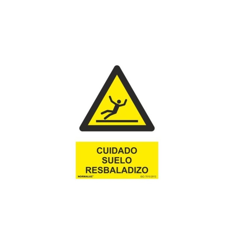 SEÑAL PVC 21 X 30 ''PELIGRO SUELO RESBALADIZO''