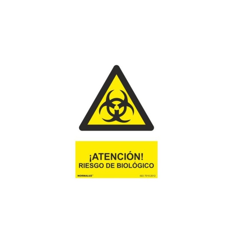 SEÑAL PVC 21 X 30 ''PELIGRO RIESGO BIOLÓGICO''