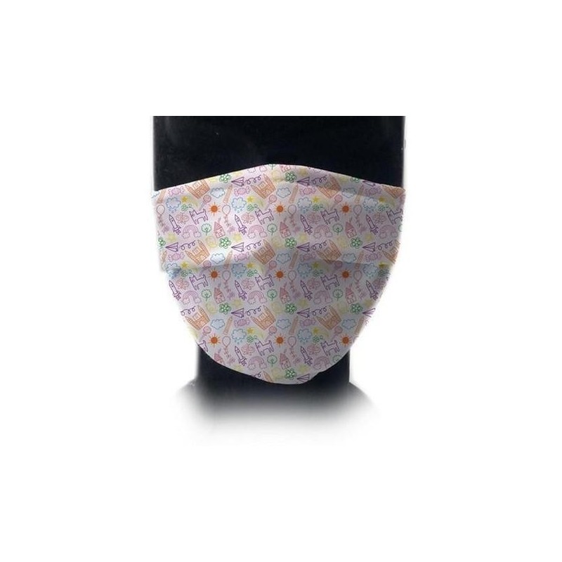 MASCARILLA IMASKKI 3-6 AÑOS ''DIBUJOS'' UNE0065 (60 LAVADOS)