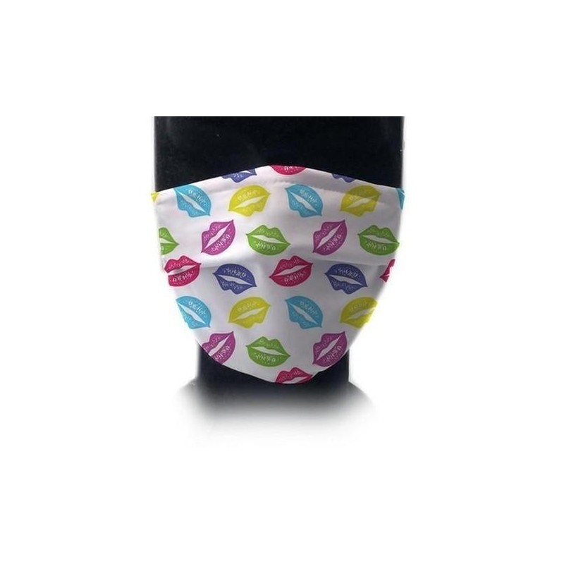 MASCARILLA IMASKKI 6/12 AÑOS ''LABIOS'' LAVABLE UNE0065 (60 LAVADOS)