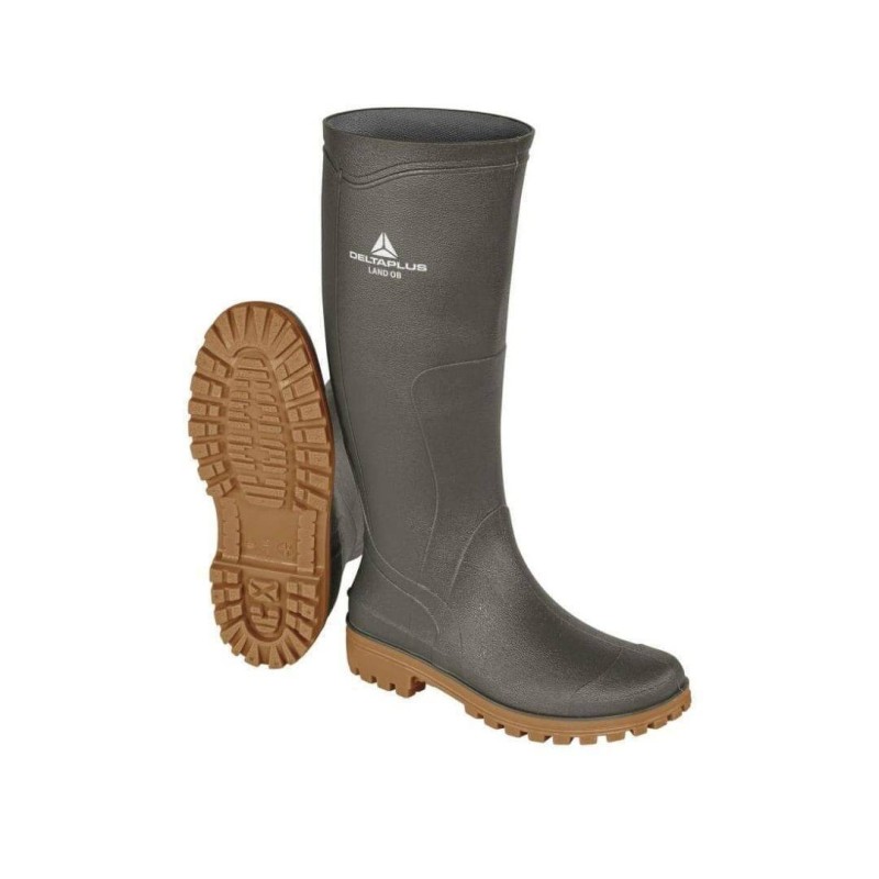 BOTA AGUA CURVADA PVC LAND OB SRA TALLA 42 KAKI / BEIGE