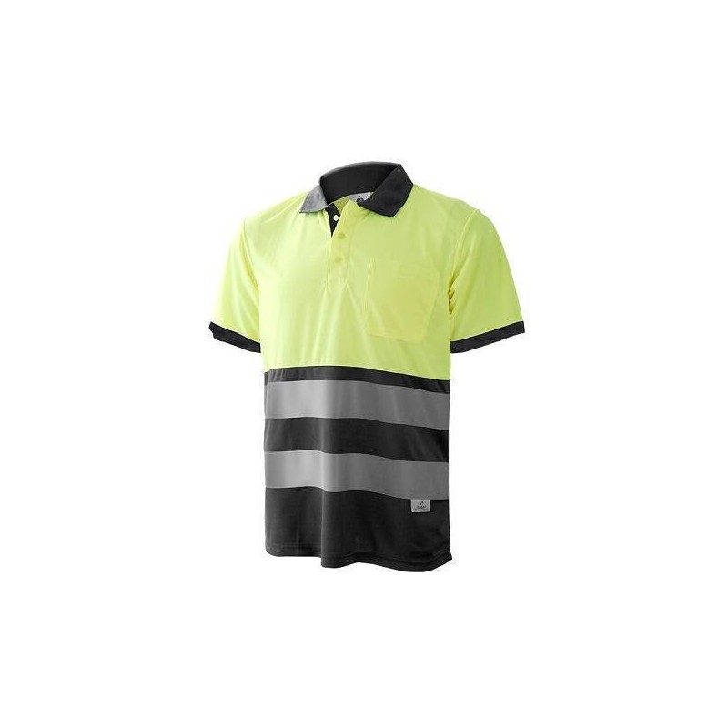 POLO M/C 1BOLS.COMBINADO AV.EN 471-GRIS-AMARILLO