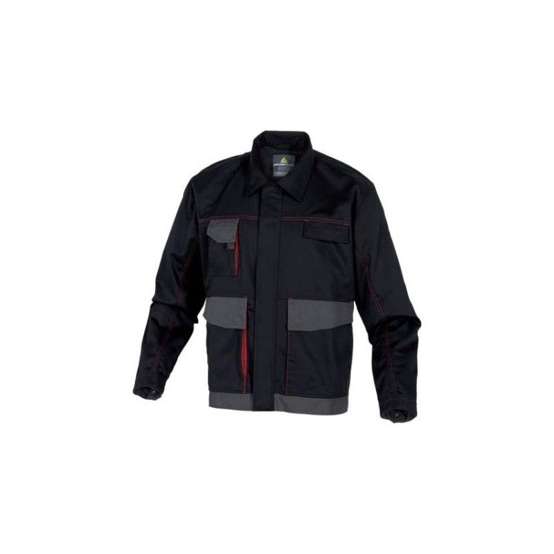 CHAQUETA D-MACH NEGRO ROJO . .