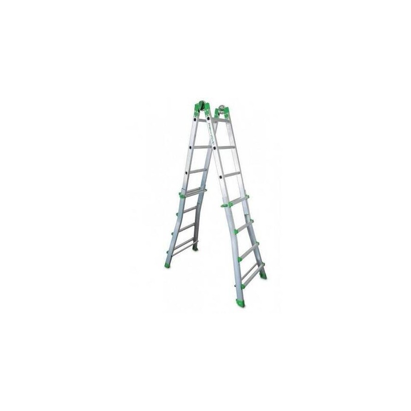 ESCALERA ESCALIBUR ALUMINIO 10+10 PELD/ EXTENDIDA 4,50 mts/ TIJERA 2,00 mts/ CERRADA 1,45 mts12,5 Kgs.